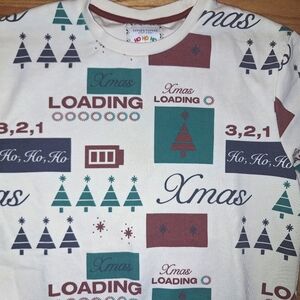 Denim & Flower Ho Ho Ho Christmas Xmas Loading Sweatshirt Large L Ricky Singh